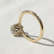 The Evelina 2-Carat Oval-Cut Lab-Grown Diamond Hidden Halo Engagement Ring in 10K or 14K Solid Gold