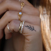 The Seraphine 2-Piece Minimalist Lab-Grown Diamond Wedding Ring Set in 10K or 14K Solid Gold
