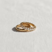 The Seraphine 2-Piece Minimalist Lab-Grown Diamond Wedding Ring Set in 10K or 14K Solid Gold