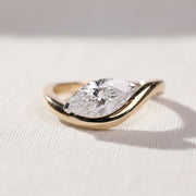 Marquise Cut Lab Grown Diamond Engagement Ring 1.00 CT Marquise Cut Lab Grown Diamond Ring IGI Certified Lab Diamond Promise Ring
