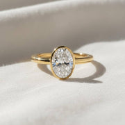 Best Seller Oval Cut Solitaire Engagement Ring / Oval Lab Grown Diamond Ring / Minimalist Ring / IGI Certified F - VS1 / 14k Solid Gold