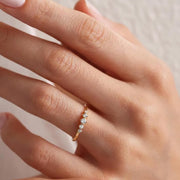 Lab Grown Diamond Wedding Band: 14k Solid Gold Anniversary Stacking Ring