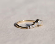 Multi Stone Diamond Band, Diamond Wedding Band, Mix Shape Diamond Band, Multi Shape Cluster Band, Multi Stone Half Eternity Band for Her