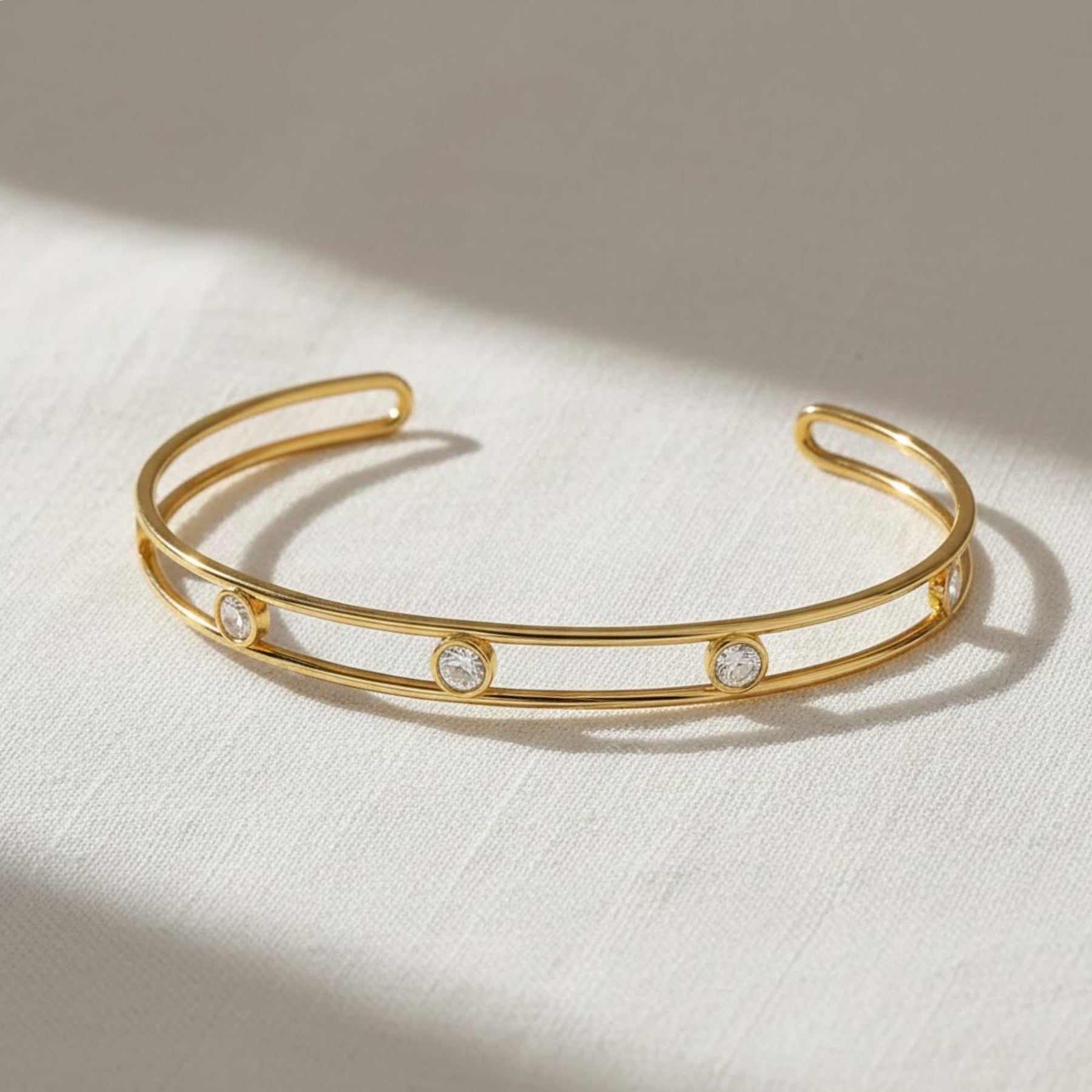 14K Gold Round Cut Diamond Bangle Bracelet Dainty Diamond Gold Cuff Bangle Bracelet Unique Diamond Bracelet Gifts For Women