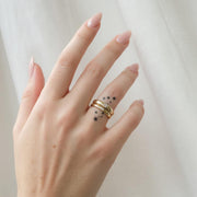 The Celestia 2-Piece Matching Star Diamond Couple Ring Set in 10K or 14K Gold