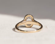 2 Carat Oval Lab Grown Diamond Solitaire Ring / Bezel Set Diamond Engagement Ring / 2ct Oval Split Shank Ring / Bezel Set Oval Diamond Ring