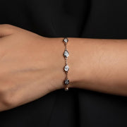 1.00Ct Mix Cut Lab Grown Diamond Bracelet,Diamond Tennis Bracelet For Women,Lab Made Diamond Bracelet,Gift for Mother/Wife,Birthday Gifts