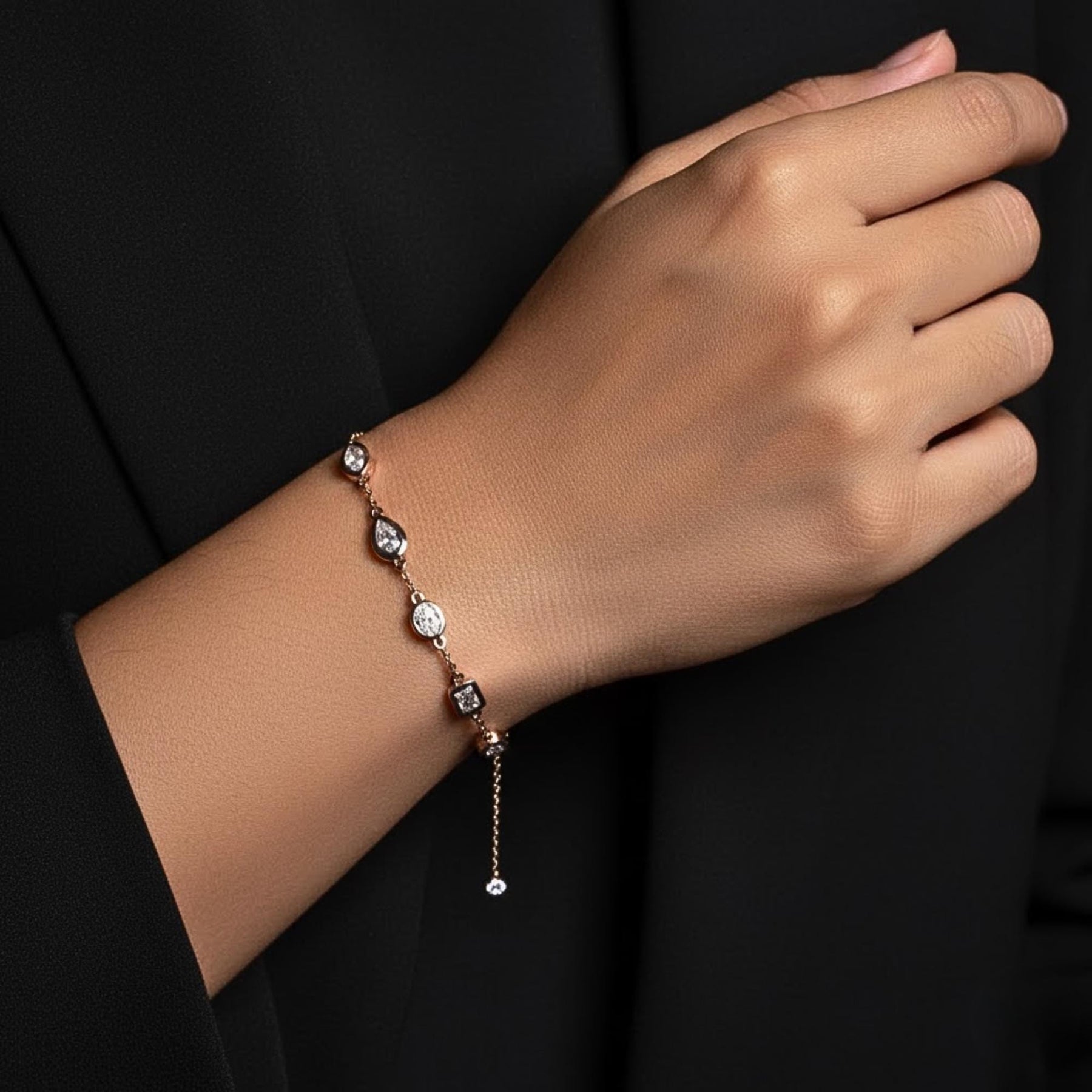 1.00Ct Mix Cut Lab Grown Diamond Bracelet,Diamond Tennis Bracelet For Women,Lab Made Diamond Bracelet,Gift for Mother/Wife,Birthday Gifts
