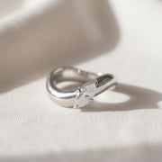 Marquise Ring Minimalist Pinky Ring Small East West Ring Real Lab Grown Diamond Ring Solitaire Ring for Her 0.50 Ct Marquise Engagement Ring