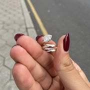 The Serpentine Lab-Grown Diamond Snake Engagement Ring in 10K or 14K Solid Yellow Gold