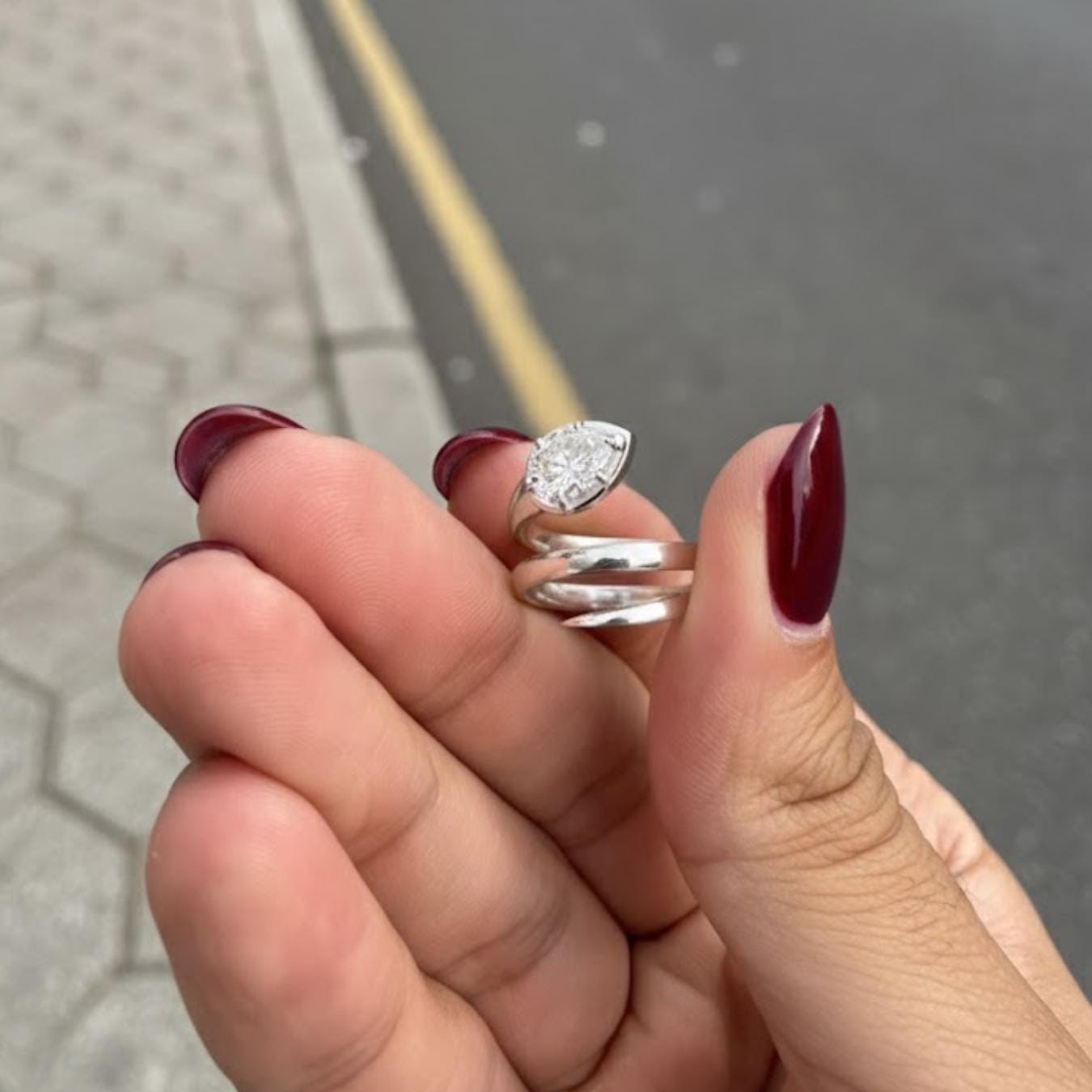 The Serpentine Lab-Grown Diamond Snake Engagement Ring in 10K or 14K Solid Yellow Gold