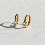 14K Gold Diamond Hoop Earrings Small Hoop Earrings Gold Hoops Diamond Earrings Large Hoop Earrings Mothers Day Gift Mom Gift for Her