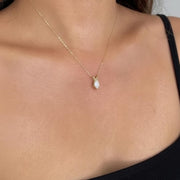 The Marielle Marquise-Cut Lab-Grown Diamond Solitaire Pendant Necklace in 10K or 14K Solid Gold