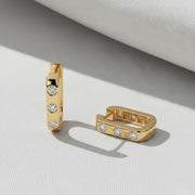 Diamond Huggies, 14k Solid Gold Diamond Huggie Hoops, Lab Grown Diamond Earrings, Small Hoop Earring, Diamond Huggie Earring, Gift For Her