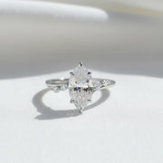Marquise Lab Grown Diamond Engagement Ring Lab Diamond Solitaire Ring Anniversary Ring Gift Simple Marquise Diamond Ring for Proposal