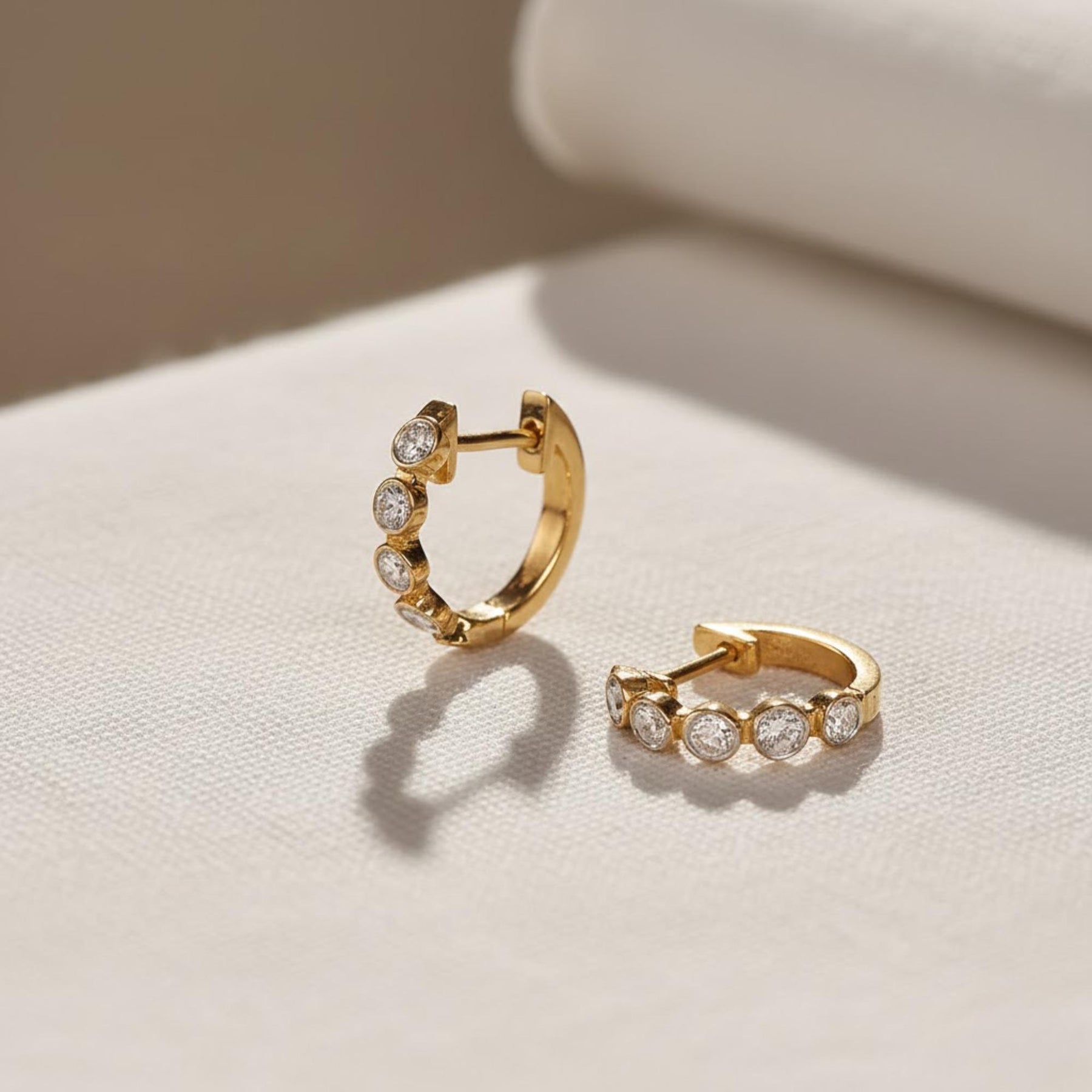 The Aurelia Lab-Grown Diamond Hoop Earrings in 10K or 14K Solid Gold
