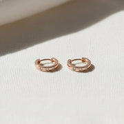 Lab Grown Diamond Earrings Cartilage Earring Huggie Hoop Earrings Lab Diamond Earrings 14K Gold Earrings Helix Earrings Small Hoop Earrings