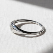 The Polaris North Star Lab-Grown Diamond Pinky Signet Ring in 10K or 14K Solid Gold