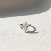The Vivienne Marquise-Cut Lab-Grown Diamond Six-Prong Engagement Ring in 10K or 14K Solid Gold