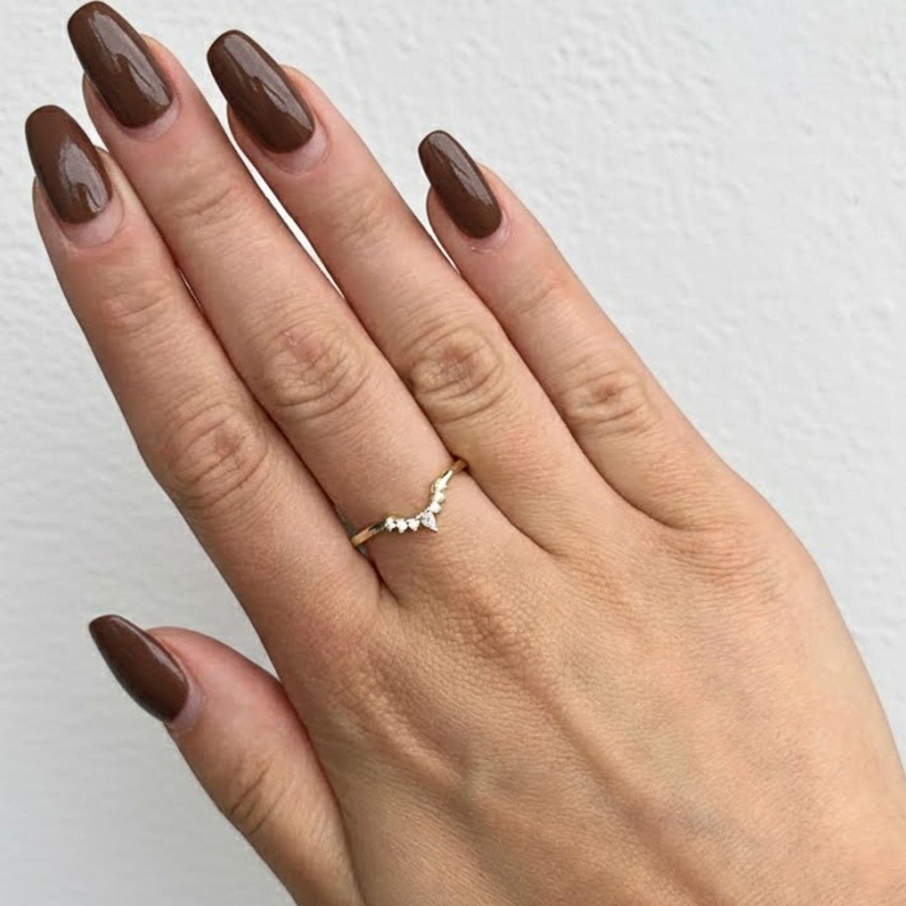 3mm Curved Contour Half Eternity Art Deco Wedding Band 14k Solid Gold Round Pear Lab Grown Diamond  Yellow Gold Rose Gold Bridal