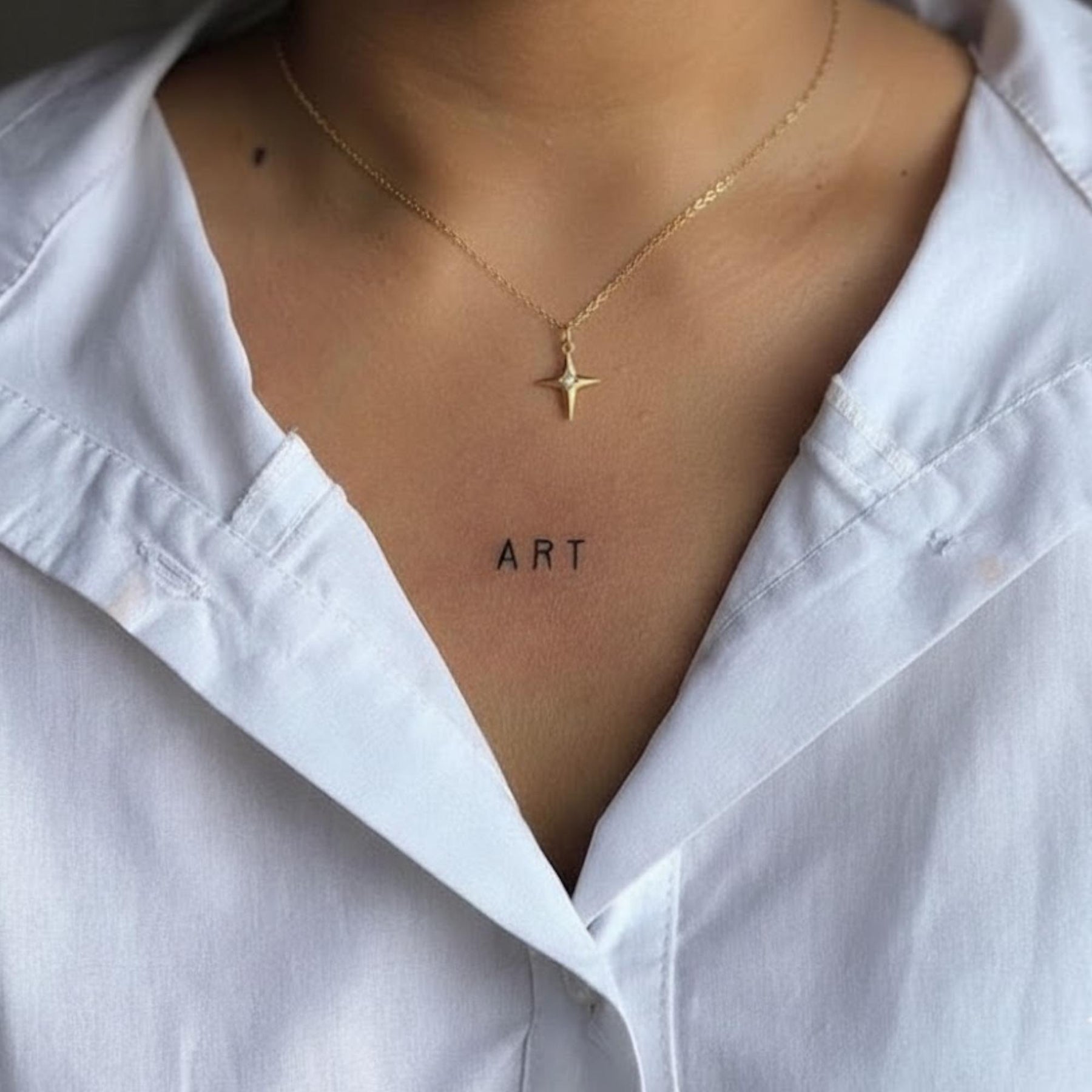 Solid Gold Diamond North Star Pendant Necklace (10K, 14K, 18K)