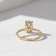 2 Carat Oval Lab Grown F VS1 Diamond Ring / 2 CT Oval Diamond Thin Engagement Ring / Dainty Ring / 14k Gold Elongated Oval Diamond Ring