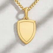 14K Gold St Michael Medallion Necklace with Lab Grown Diamonds,Catholic Pendant, Religious Gift for Men, Shield Jewelry, Protective Necklace