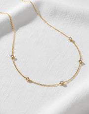 Diamond Choker necklace / Diamond necklace / Diamond bezel / Dainty Diamond Necklace / Birthday Gift