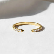 Real Lab Diamond Open Cuff Wedding Ring Thin Open Gap Stacking Ring Minimalist Custom Open Gap Band Ring for Her Womens Cuff Stackable Band