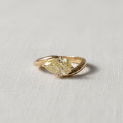 2ct Yellow Pear Lab Diamond Pinky Ring IGI Certified | Promise Ring | Gold Teardrop Gift