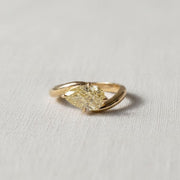 2 Carat Pear Cut Fancy Yellow Lab Grown Diamond Ring / Pear Shaped Engagement Ring / 2 CT Solitaire Ring / Minimalist Ring / 14K Gold Ring