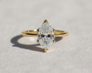 Dutch Marquise Engagement ring  Travel ring Unique Gold Promise ring Wedding ring Lab Grown diamond ring Solitaire diamond ring Gift for her