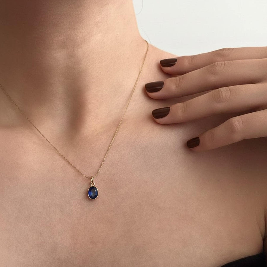 The Lumière 1.50-Carat Round Brilliant Lab-Grown Diamond Bezel Charm Pendant in 10K or 14K Solid Gold