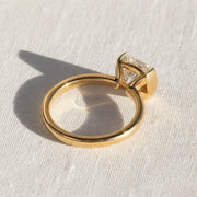 2 CT Cushion Cut Lab grown Engagement Ring, 14k Solid Gold Solitaire Wedding Ring, Ice Crushed Cushion Promise Proposal Ring Her