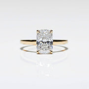 1, 2 or 3ct Elongated Cushion Cut Solitaire Engagement Ring / Cushion Solitaire Wedding Ring / Elongated Cushion Diamond Ring/ Gift Rings