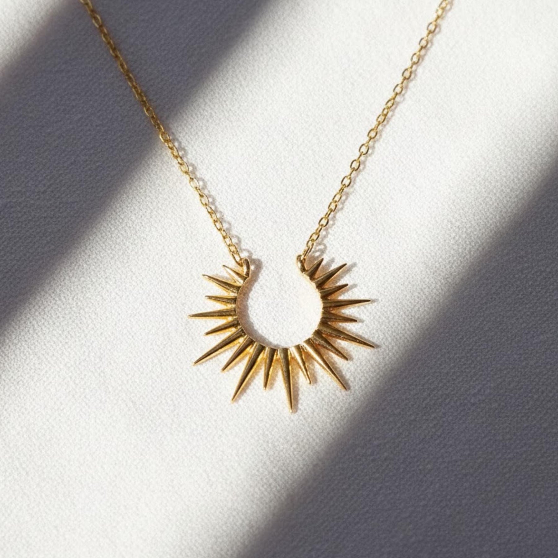 Sun Necklace - Spike Necklace - Pendant Necklace - Dainty Necklace - Layering Necklace - Celestial Necklace - Maylin Necklace