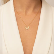 Sun Necklace - Spike Necklace - Pendant Necklace - Dainty Necklace - Layering Necklace - Celestial Necklace - Maylin Necklace