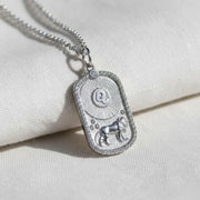 Zodiac Pendant Necklace 14K Gold Lab Grown Diamond  | Astrology Necklace | Zodiac Sign Necklace | Horoscope Charm Necklace with Diamond