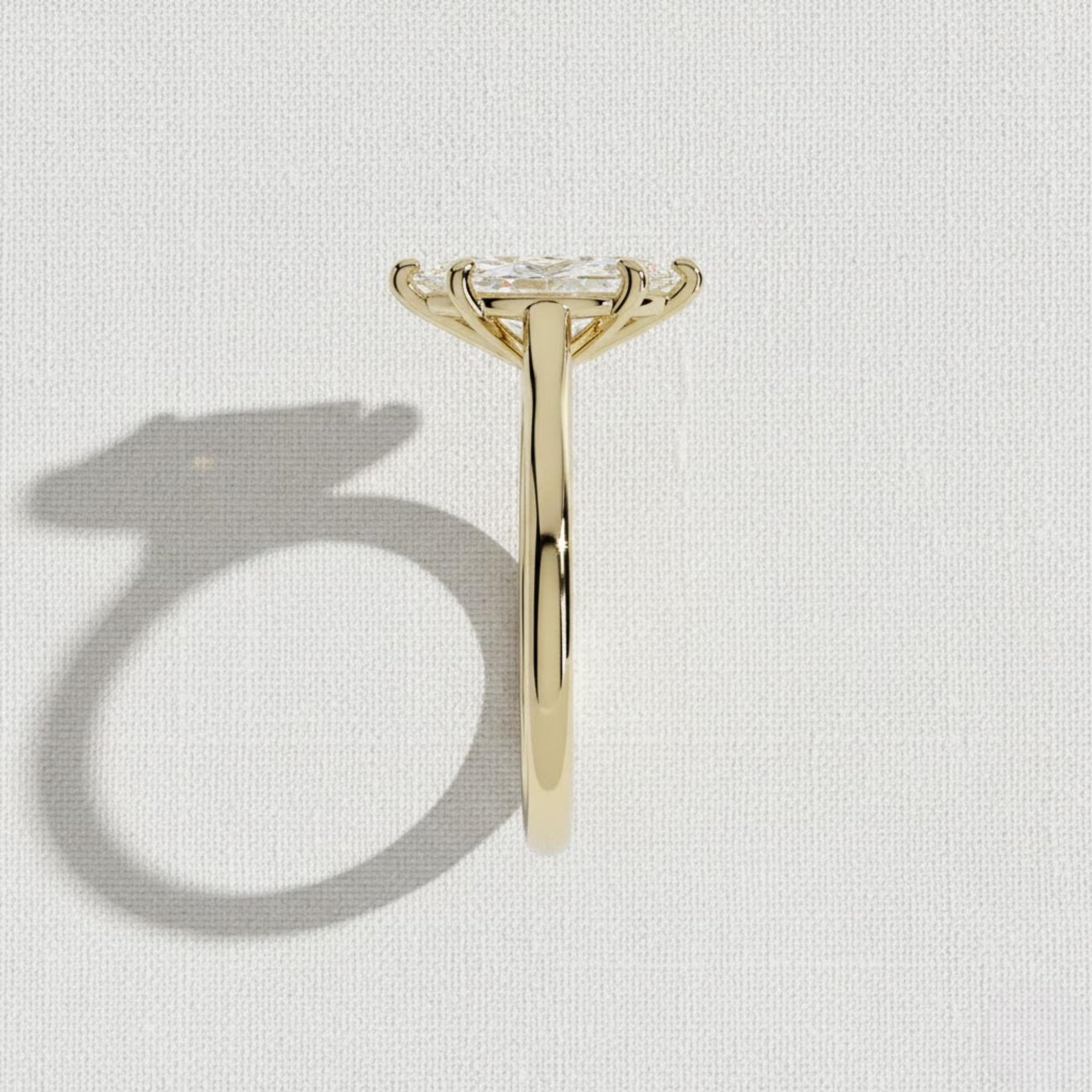 1.5 Carat IGI CERTIFIED F Color VS1 Clarity Marquise Cut Lab Grown Diamond Solitaire Engagement Ring 14k Yellow Gold