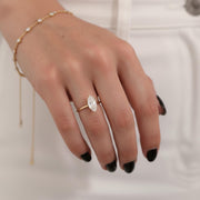 1.5 Carat IGI CERTIFIED F Color VS1 Clarity Marquise Cut Lab Grown Diamond Solitaire Engagement Ring 14k Yellow Gold