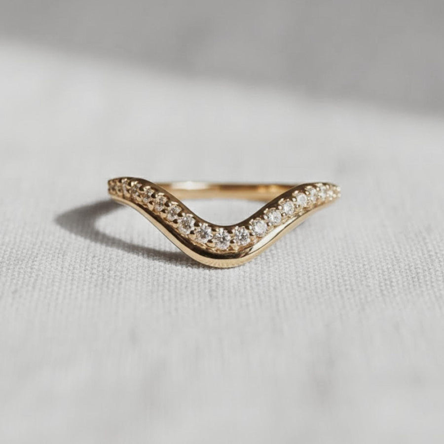 0.21 Carat Lab Grown Diamond Wedding Band, 14k Gold Anniversary Ring