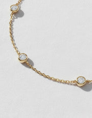 Diamond Choker necklace / Diamond necklace / Diamond bezel / Dainty Diamond Necklace / Birthday Gift