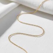 14K Solid Gold Chain Necklace, Delicate Dainty Chain, Delicate Dainty Layered Necklace, Thin Chain Necklace, 18k Gold Chain Necklace