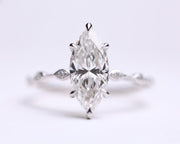 2 Carat Marquise Lab Diamond Engagement Ring | V Prong 14K Gold Ring | Anniversary Gift for Her | Mother's Day Gift Ring
