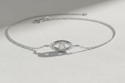 Diamond Bracelet / Evil Eye Diamond Bracelet in 14k Gold / Good Luck Charm Bracelet / Friendship Bracelet / Fine Jewelry