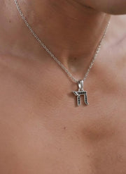 Chai Amulet Diamond Necklace / 14k Gold Amulet Charm Only / Super Amulet Layering Necklace / Daitny Chai Amulet Charm jewelry