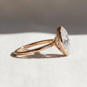 5 Carat Oval Lab Grown Diamond Solitaire Ring / Huge Diamond F VS1 IGI Certified / Bezel Engagement Ring in Yellow Gold