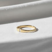 Dainty Baguette Diamond Ring • Gold Wedding Band • Minimalist Eternity Ring • Perfect Stacking Rings • Christmas Gifts for Women