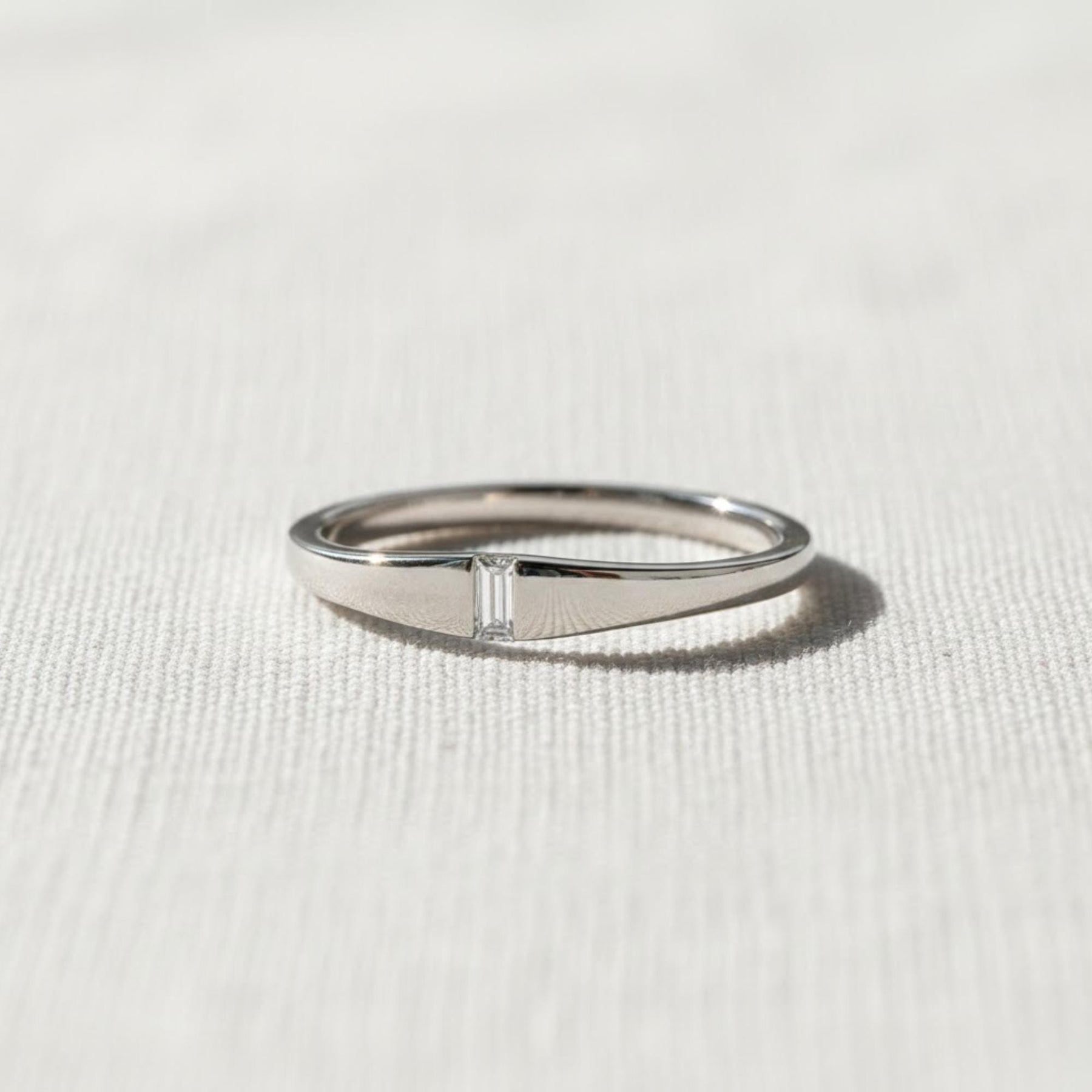 Dainty Baguette Diamond Ring • Gold Wedding Band • Minimalist Eternity Ring • Perfect Stacking Rings • Christmas Gifts for Women