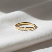 Dainty Baguette Diamond Ring • Gold Wedding Band • Minimalist Eternity Ring • Perfect Stacking Rings • Christmas Gifts for Women